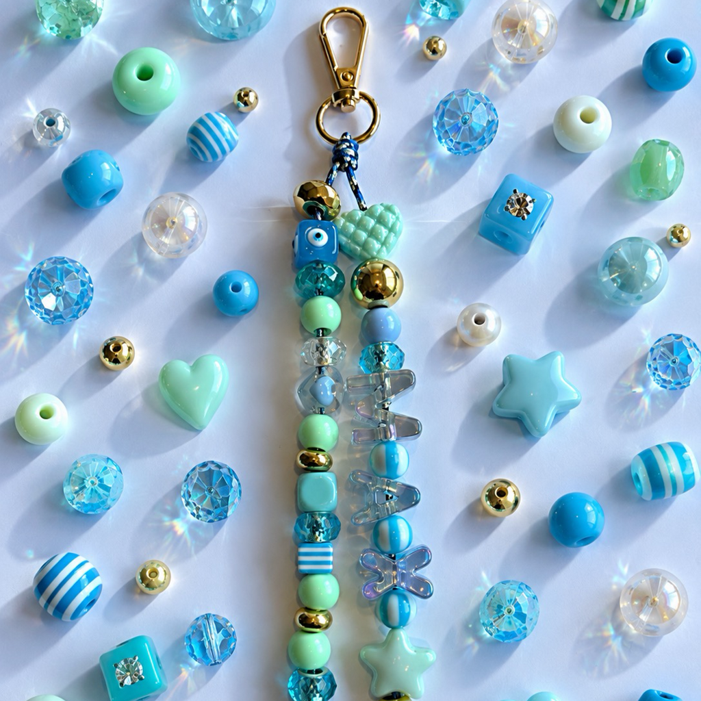 Personalised Aqua Name Charm