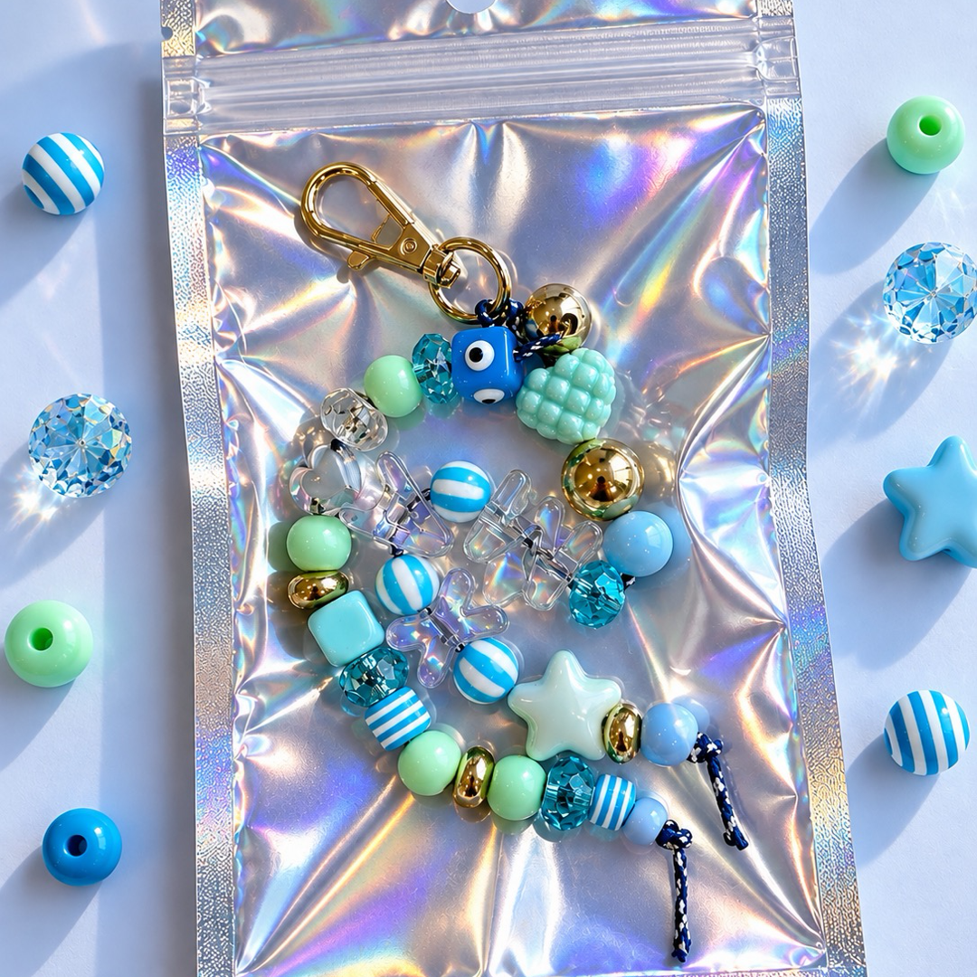 Personalised Aqua Name Charm