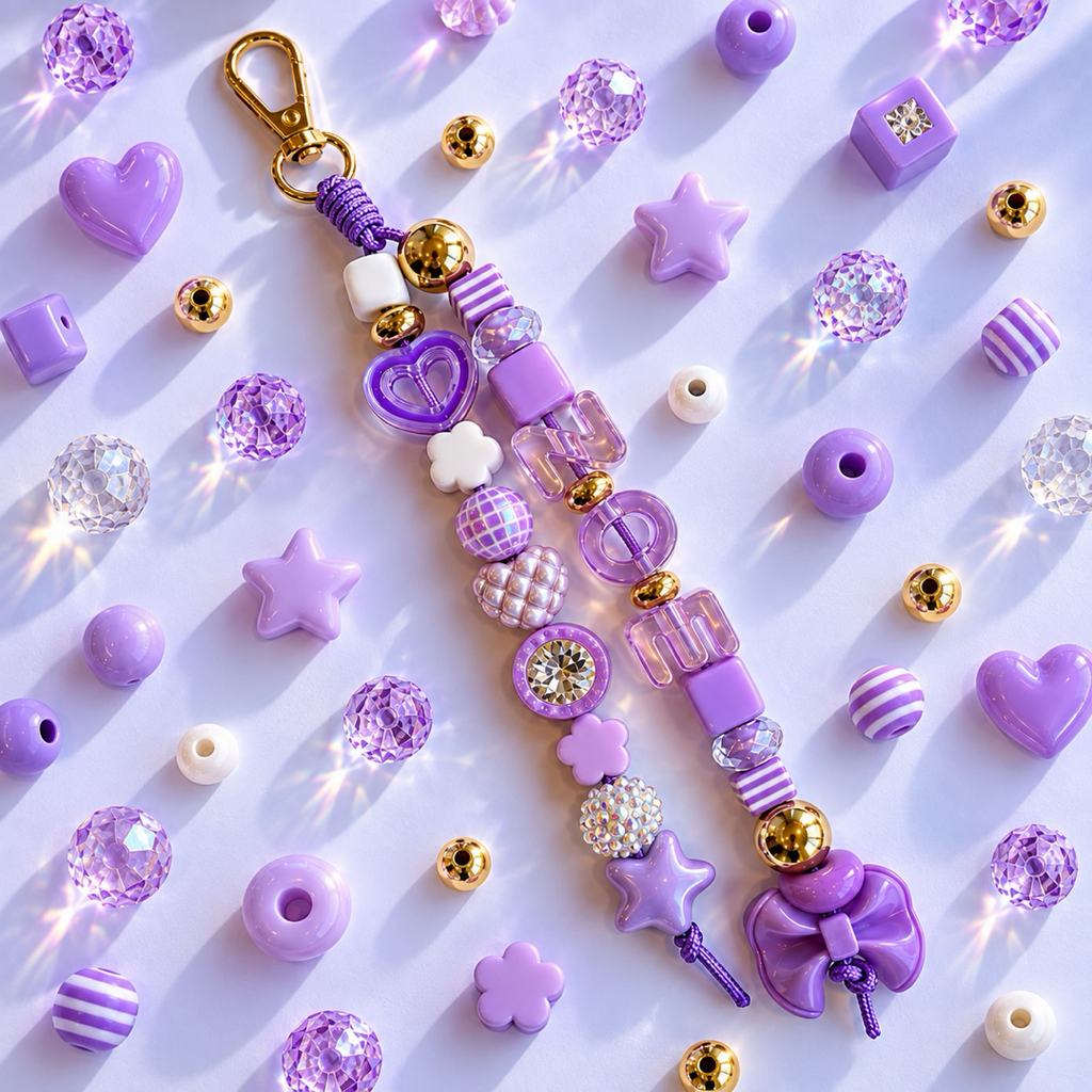Personalised Purple Name Charm