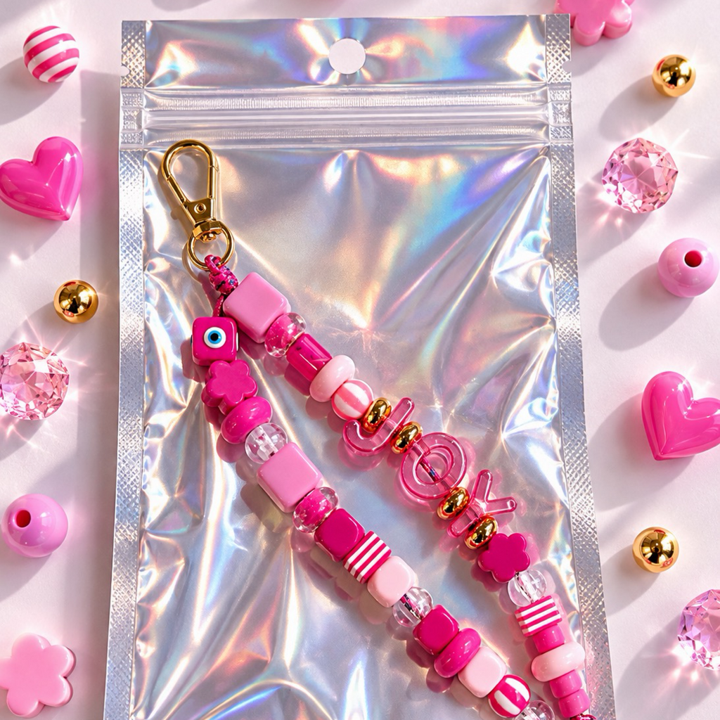 Personalised Pink Name Charm