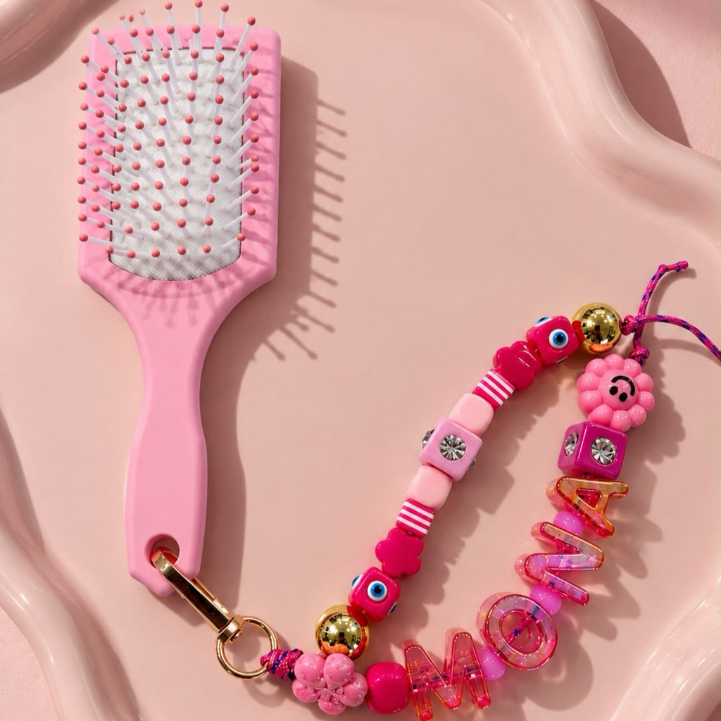 Pink Mini Brush & Bead Charm Kit