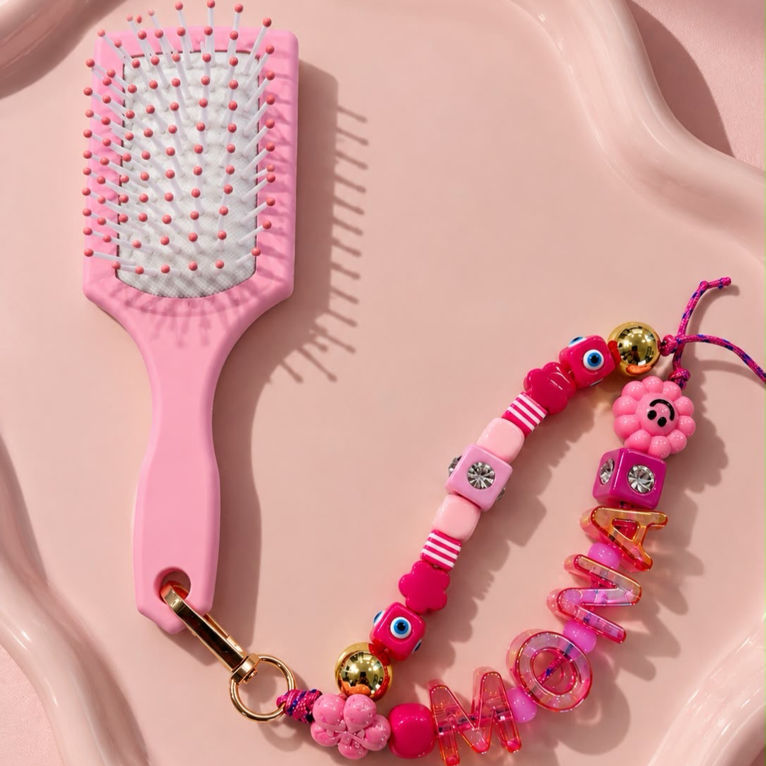 Pink Mini Brush & Bead Charm Kit