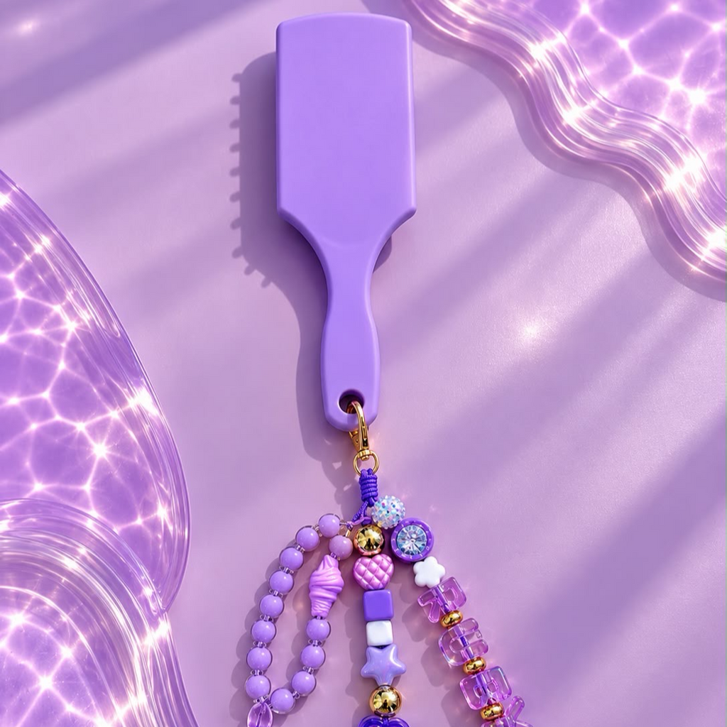 Purple Mini Brush & Bead Charm Kit